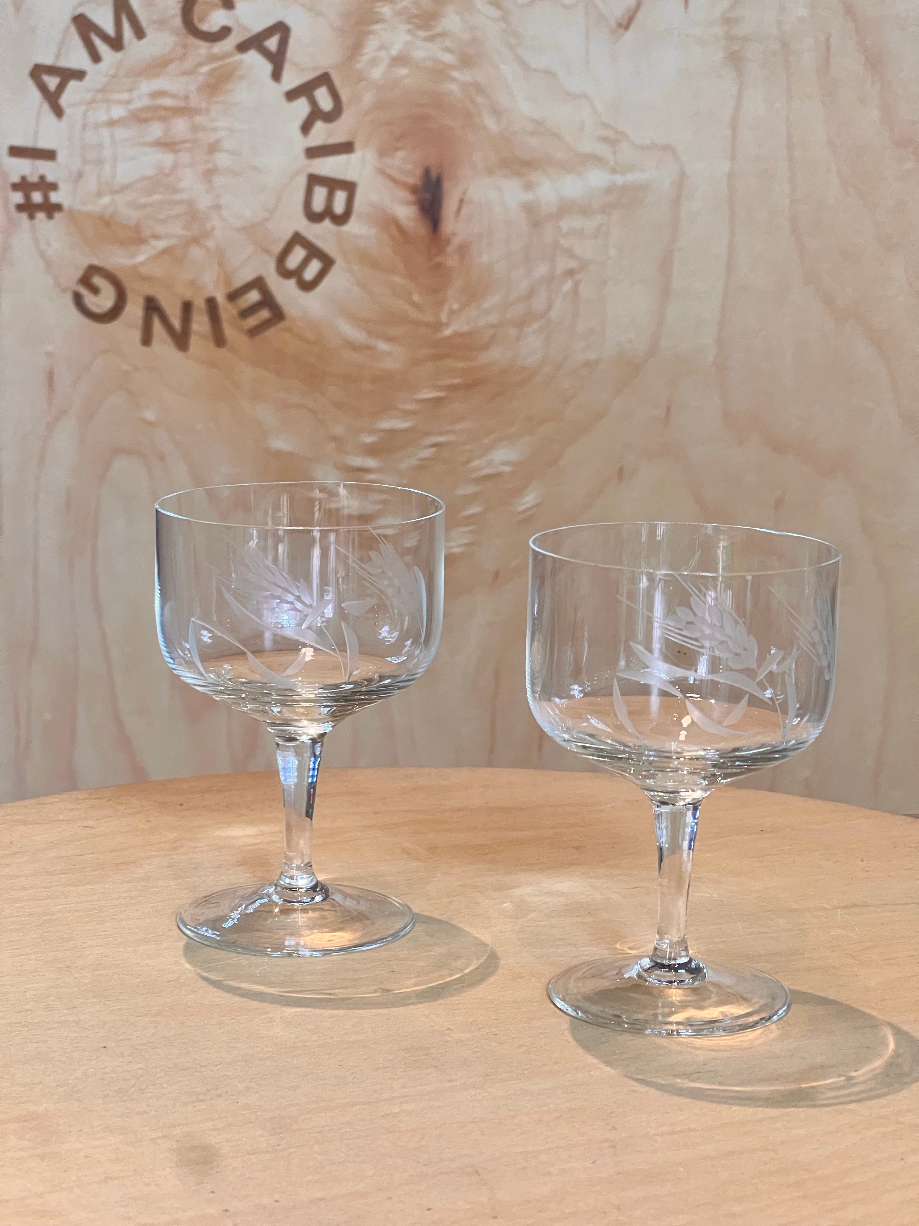 Rare Mid-Century Vintage Wheat glasses Small  I AM CARIBBEING