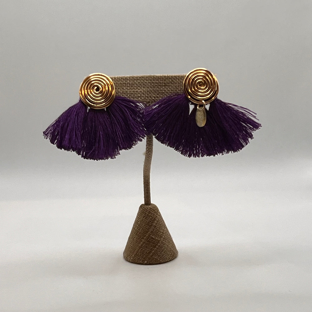 
                  
                    Sibay Studio: Spiral Earring with Tassel
                  
                
