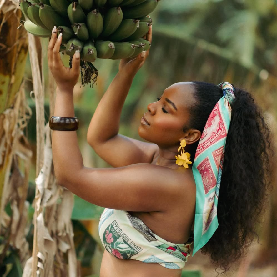 The Haitian Croissant: With Love - Silk Scarves – I AM CARIBBEING