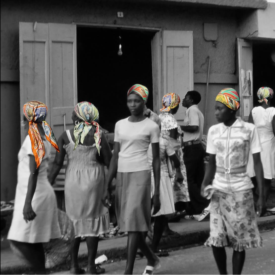 The Haitian Croissant: With Love - Silk Scarves – I AM CARIBBEING
