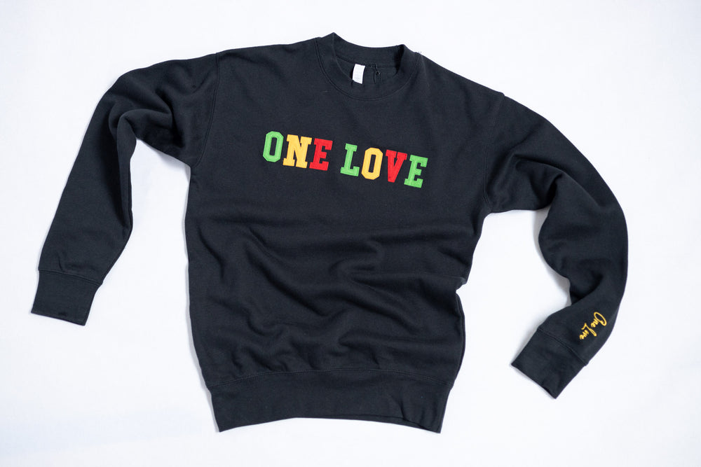 
                  
                    One Love Colorfelt Crewneck & Hoodie
                  
                