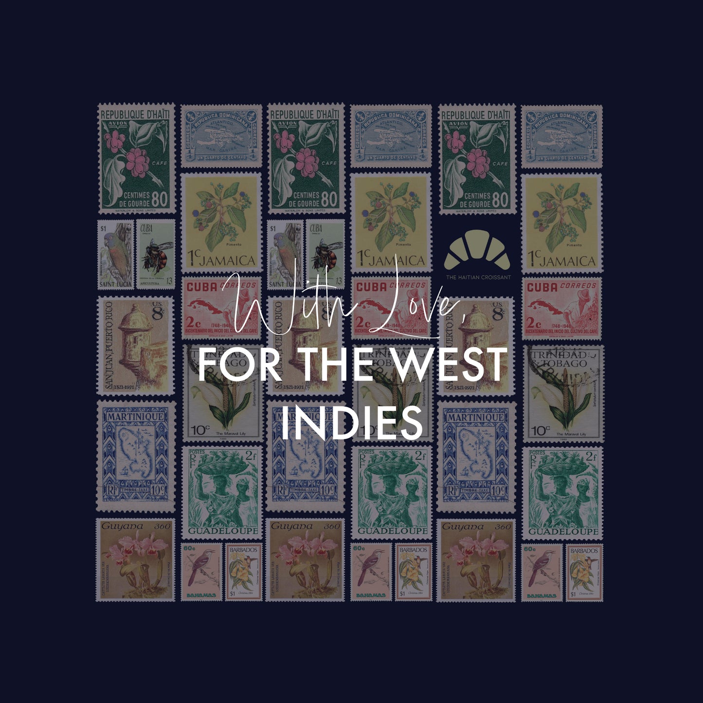 
                  
                    The Haitian Croissant: With Love - Silk Scarves
                  
                