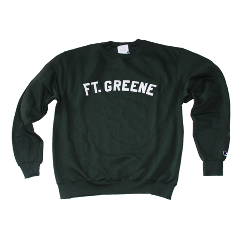 FT. GREENE Varsity Crewneck with Sewn Felt Lettering