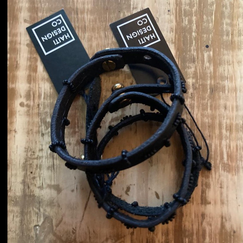 
                  
                    Haiti Design Co: Jumping Beaded Leather Bracelet
                  
                