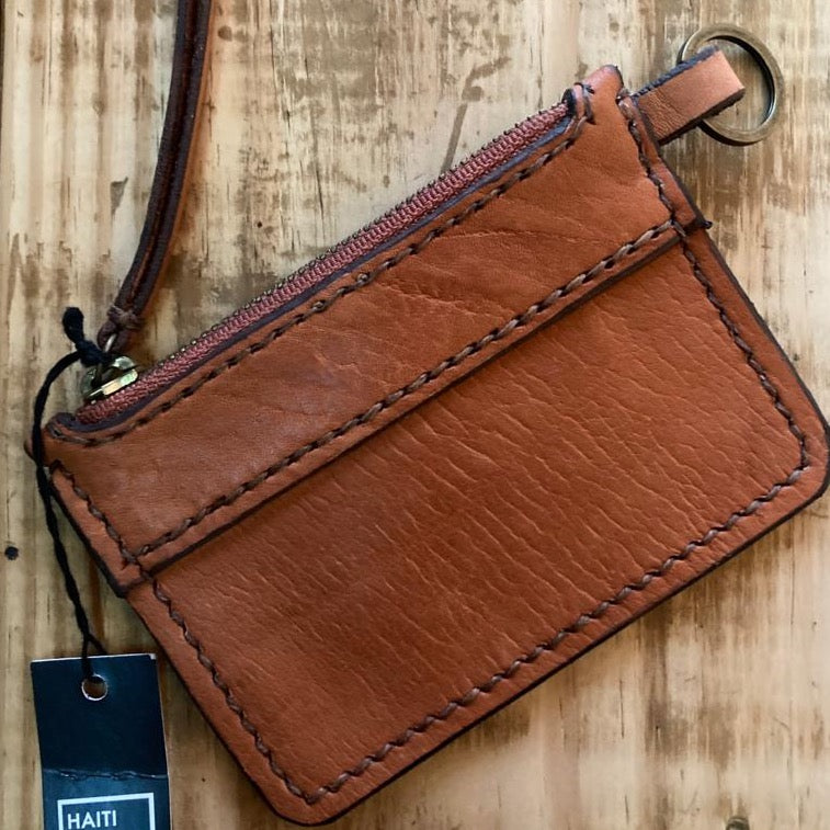 Haiti Design Co: Mini Leather Zip Wallet