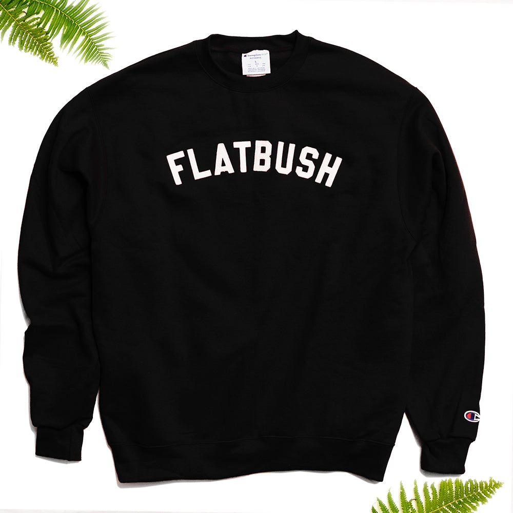 
                  
                    FLATBUSH Varsity Crewneck with Sewn Felt Lettering
                  
                