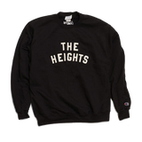 THE HEIGHTS Varsity Crewneck with Sewn Felt Lettering